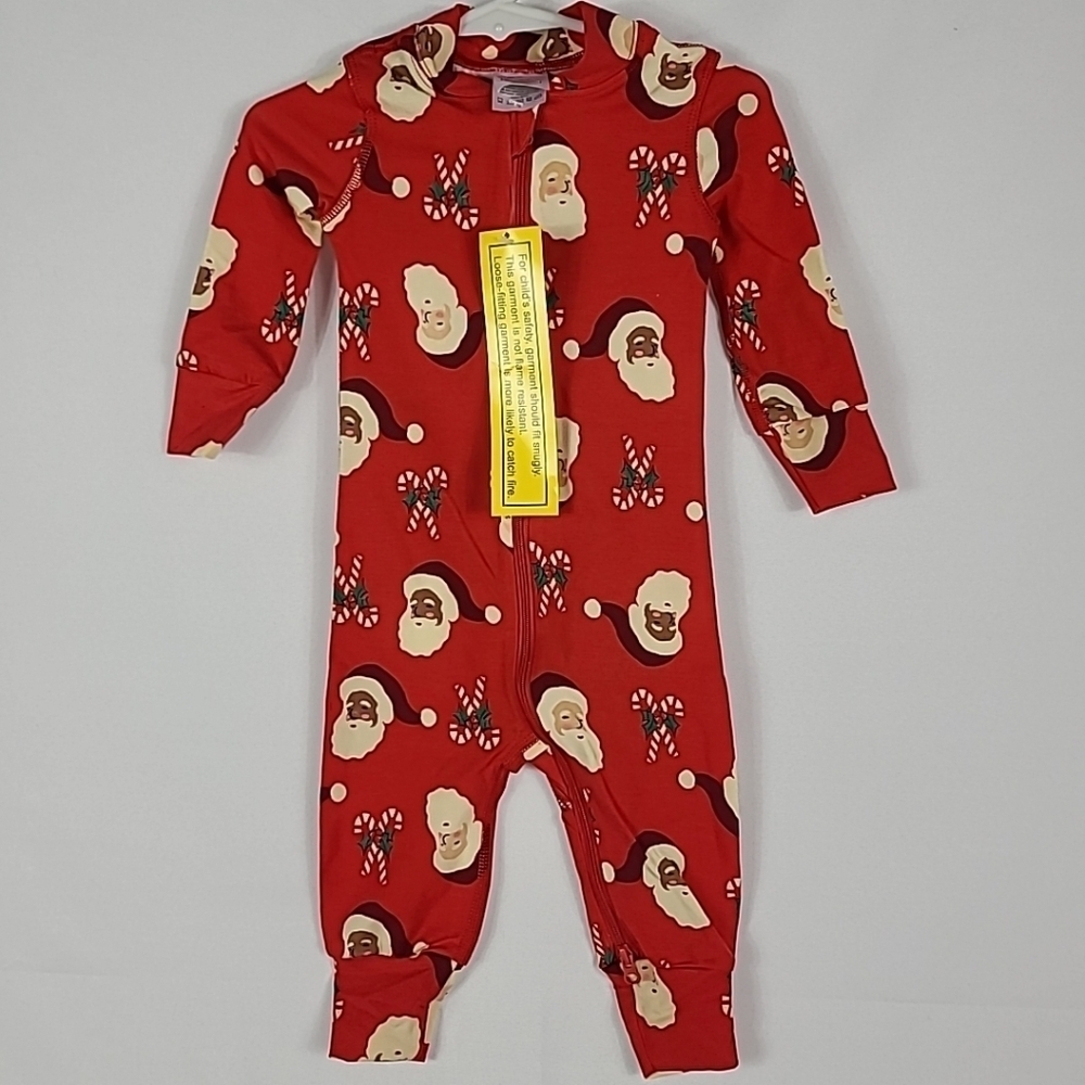 NEW Hanna Andersson Unisex Pajama One Piece Holiday Print Hannasoft Sleeper 6-12